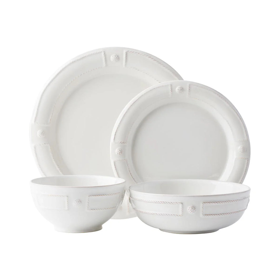 Juliska Berry & Thread French Panel 4pc Place Setting - Whitewash