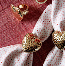 Load image into Gallery viewer, Juliska Berry and Thread Heart Napkin Ring S/4 - Gold
