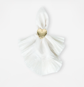Juliska Berry and Thread Heart Napkin Ring S/4 - Gold