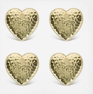 Juliska Berry and Thread Heart Napkin Ring S/4 - Gold