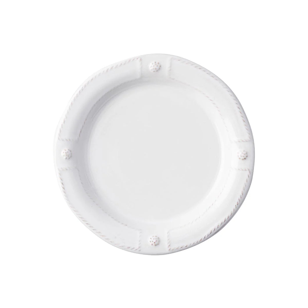 Juliska Berry and Thread French Panel Side/Cocktail Plate - Whitewash