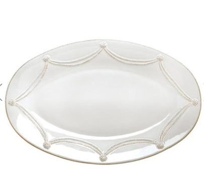 Juliska Berry and Thread Large Oval Platter - Whitewash - FINAL SALE