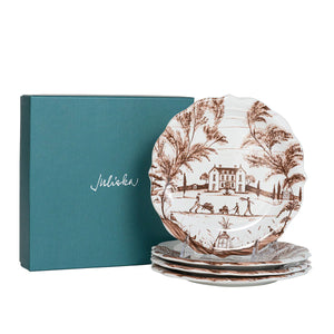 Juliska Country Estate Harvest Party Plate Assorted Set/4 - Sepia