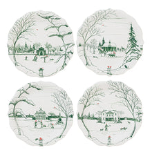 Load image into Gallery viewer, Juliska Country Estate Winter Frolic Party Plate Assorted Set/4 - Evergreen
