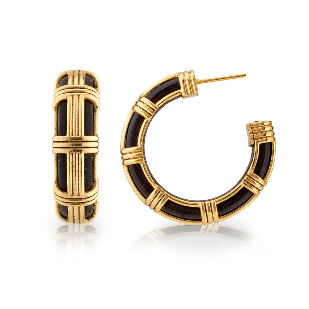 Capucine de Wulf Gaia Cage Hoop Earrings - Ebony