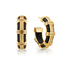 Load image into Gallery viewer, Capucine de Wulf Gaia Cage Hoop Earrings - Ebony
