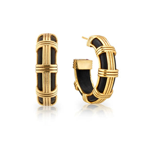 Capucine de Wulf Gaia Cage Hoop Earrings - Ebony