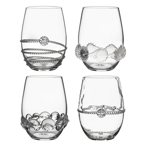 Juliska Heritage Stemless Wine Glasses - Set of 4