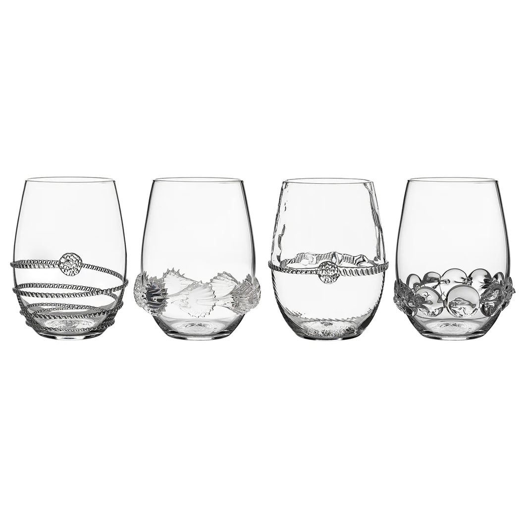 Juliska Heritage Stemless Wine Glasses - Set of 4