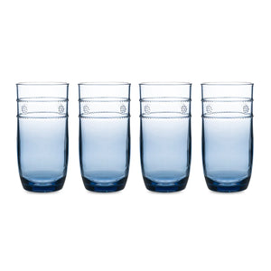 Juliska Isabella Acrylic Large Tumbler Set/4 - Blue