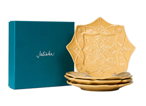 Juliska Jardins Du Monde Dessert/Salad Plate Assorted Set/4 - Daffodil