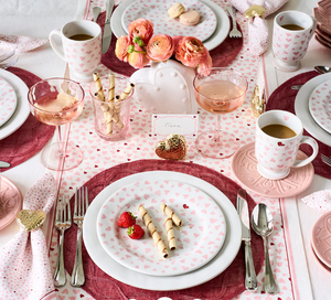 Juliska Love You More Dessert/Salad Plate S/4 - Pink