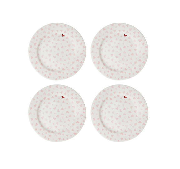 Juliska Love You More Dessert/Salad Plate S/4 - Pink