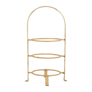 Juliska Provence Rattan Whitewash Three Tiered Plate Server