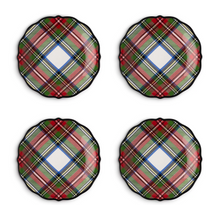 Load image into Gallery viewer, Juliska Stewart Tartan Cocktail Plates - S/4
