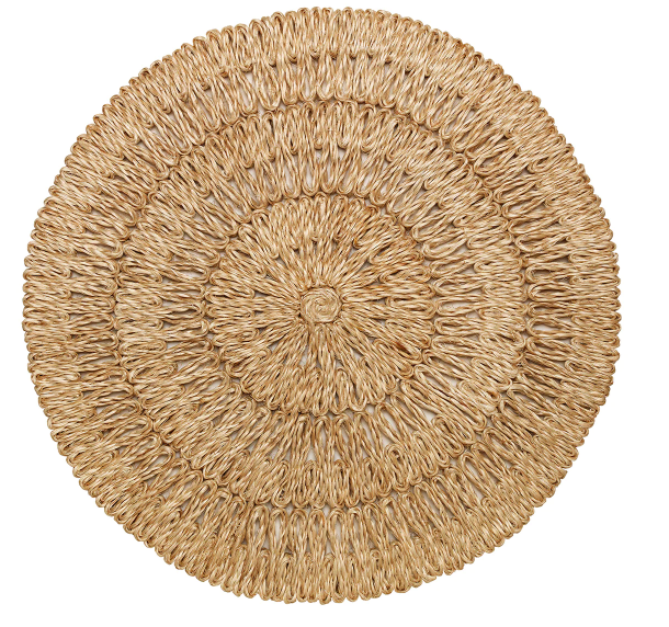 Juliska Straw Loop Round Placemat - Natural