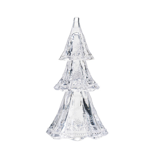 three tier clear glass tree
