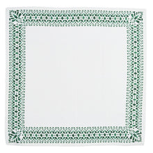 Load image into Gallery viewer,  white napkins with green floral border
