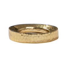 Load image into Gallery viewer, gold oval shaped napkin ring with a hammered texture

