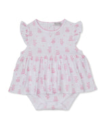 Kissy Kissy Teddy Bears Bodysuit Dress - Pink