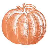 Hester & Cook Die-cut Pumpkin Placemat orange and white pumpkins 