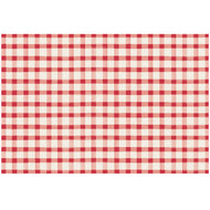 Hester & Cook Red Painted Check Placemat - Pad of 18