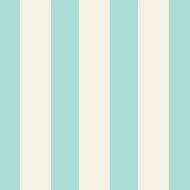 Hester & Cook Seafoam Classic Stripe Paper Napkins - wide cream and teal blue stripes
