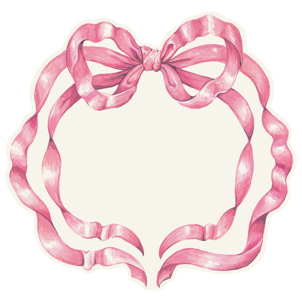 Hester & Cook Pink Bow Die-Cut Placemats
