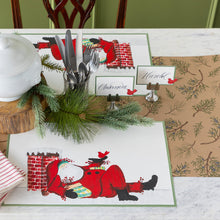 Load image into Gallery viewer, Hester &amp; Cook Juniper Sprigs on Kraft Runner on an Old St. Nick Christmas table
