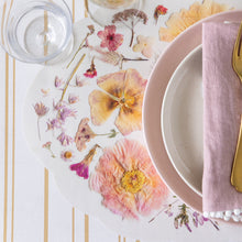 Load image into Gallery viewer, Hester &amp; Cook Die-cut Blush Petals Placemat being used in a pink and cream table setting
