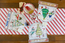 Load image into Gallery viewer, Hester &amp; Cook Die-cut Snow Globe Coloring Placemat brightly colored 

