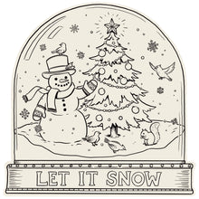 Load image into Gallery viewer, Hester &amp; Cook Die-cut Snow Globe Coloring Placemat
