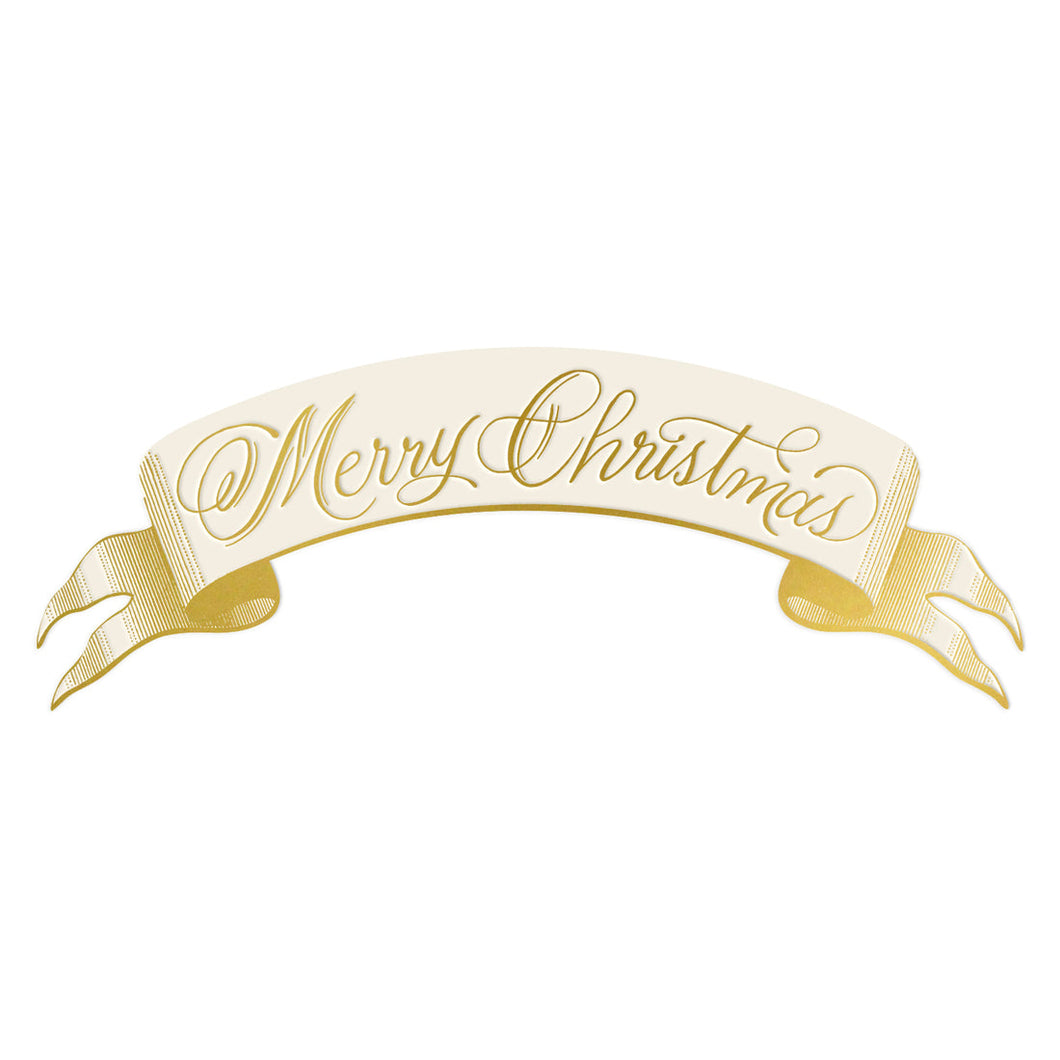 Hester & Cook Merry Christmas Banner Table Accent 