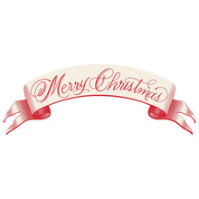 Load image into Gallery viewer, banner with the red script text Merry Christmas
