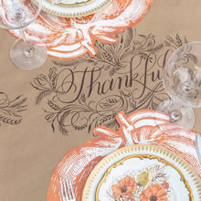 Load image into Gallery viewer, Hester &amp; Cook Die-cut Pumpkin Placemat on a holiday table
