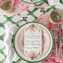 Load image into Gallery viewer, Hester &amp; Cook Peony Table Card on a table with menu written on the card
