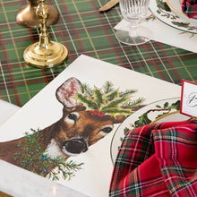 Load image into Gallery viewer, Hester &amp; Cook Deer To Me Placemat used on a holiday table

