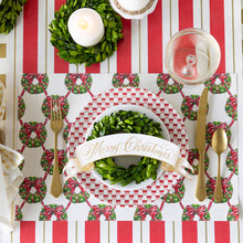 Load image into Gallery viewer, Hester &amp; Cook Merry Christmas Banner Table Accent on Christmas table
