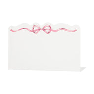 Hester & Cook Pink Bow Place Card - Pack of 12