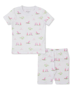 Kissy Kissy Fairway Foursome Pink Short Pajama Set