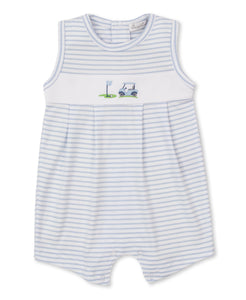 Kissy Fairway Foursome Blue Sleeveless Playsuit