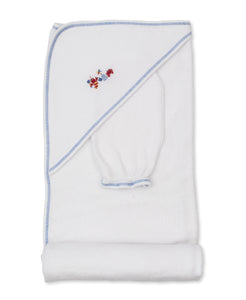 Kissy Kissy Lobsters Sandy Smiles Hooded Towel w/ Mitt Set