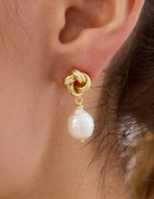 Load image into Gallery viewer, 
Knotted Pearl Earrings Pearl

