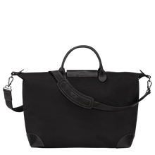 Load image into Gallery viewer, Longchamp Boxford Travel Bag Large - Black showing shoulder strap
