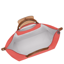 Load image into Gallery viewer, Longchamp Le Pliage Original Large Travel Tote Bag in strawberry  open showing white interior 
