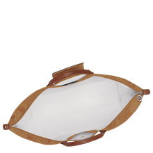 Load image into Gallery viewer, Longchamp Le Pliage Original X-Large Travel Bag in fawn open to show white interior

