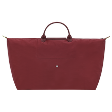 Load image into Gallery viewer, Longchamp Le Pliage Green X-Large Canvas Travel Bag - Pomegranate showing the back
