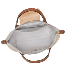 Load image into Gallery viewer, Longchamp Le Pliage Original Medium Shoulder Bag - Pebble showing white interior 
