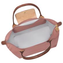 Load image into Gallery viewer, white interior of the Longchamp Le Pliage Original Medium Shoulder Bag - Pink Tea
