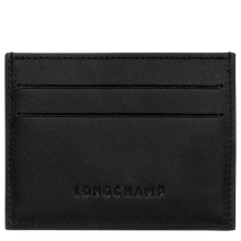 Load image into Gallery viewer, Longchamp Le Roseau Leather Card Holder - Black
